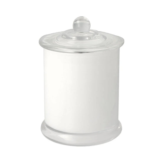 DANU. Jar /w Knob Lid-Opaque White-12 of Small