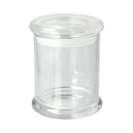 DANU. Jar /w Flat Lid-Clear-12 of Small