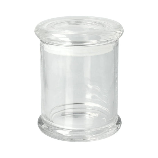DANU. Jar /w Flat Lid-Clear-12 of Small