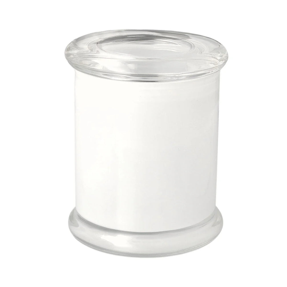 DANU. Jar /w Flat Lid-Transparent White (Inside)-12 of Large