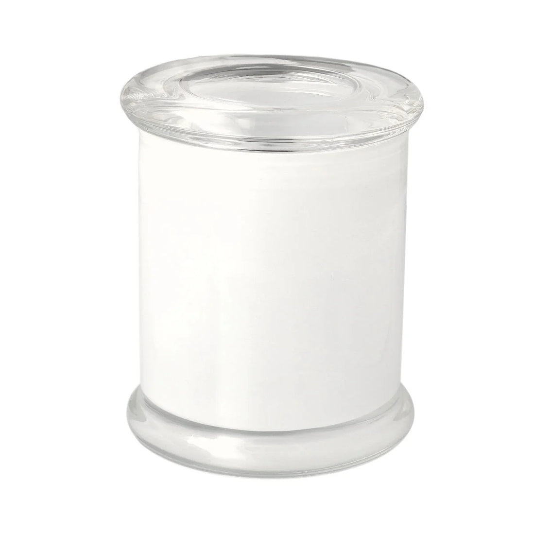 DANU. Jar /w Flat Lid-Transparent White (Inside)-12 of Large