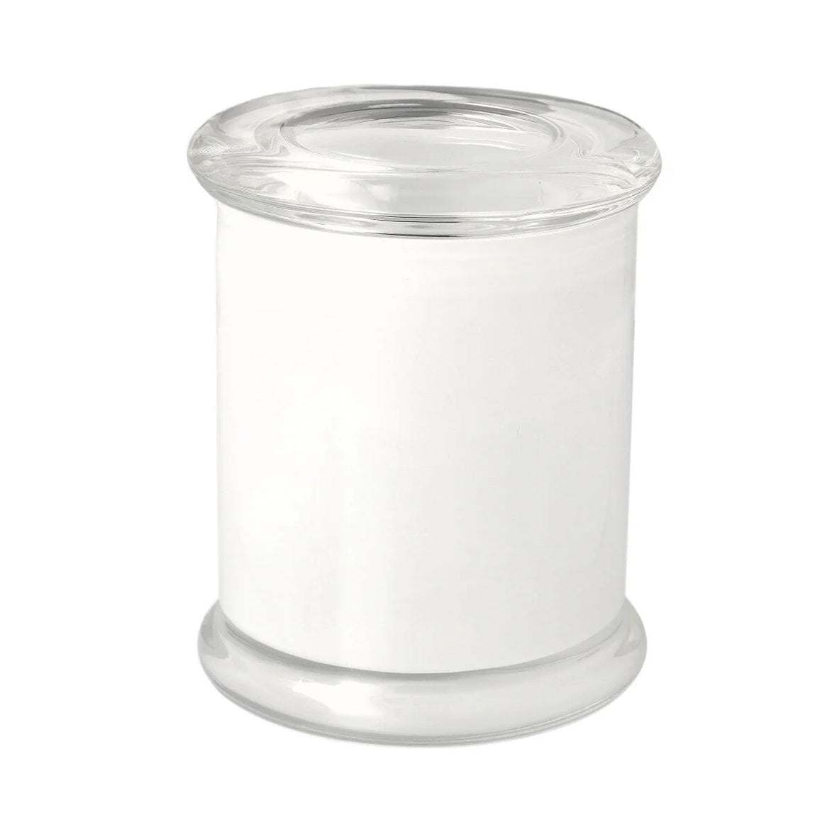 DANU. Jar /w Flat Lid-Transparent White (Inside)-12 of Large