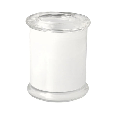 DANU. Jar /w Flat Lid-Transparent White (Inside)-12 of Large