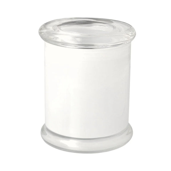 DANU. Jar /w Flat Lid-Transparent White (Inside)-12 of Large
