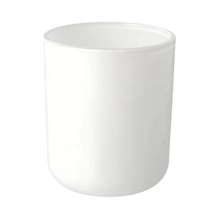 CAMB. Jar-Opaque White (Outside Painted)-12 of Large