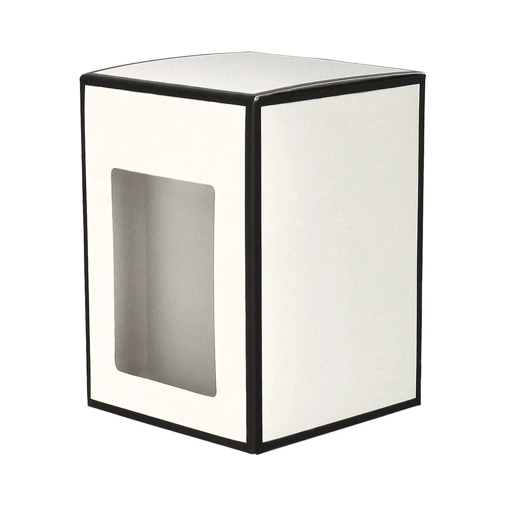 DANU. Candle Box /w Window-White /w Black Edge-12 of Medium
