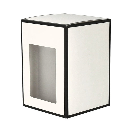 DANU. Candle Box /w Window-White /w Black Edge-12 of Medium