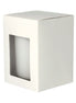 DANU. Knob Lid Candle Box /w Window-White-12 of Large