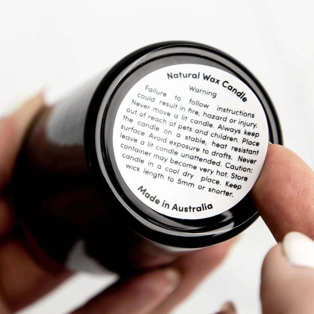 Warning Label-35mm Round-Natural Wax-250 unit