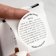 Warning Label-50mm Round-Natural Wax-250 unit