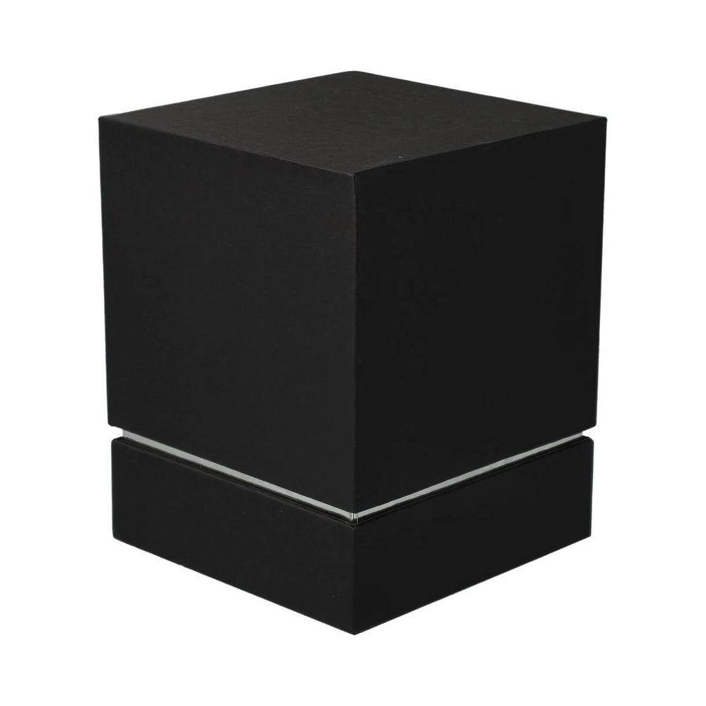 Luxe Candle Box – Black w/ Silver Trim – Large
