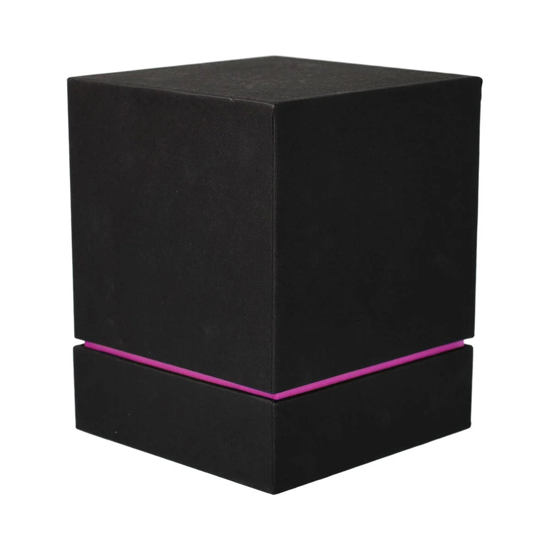 VELI. Solid Large Candle Box-Black /w Pink Foil Trim