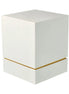 Luxe Candle Box – White w/ Gold Trim – Large