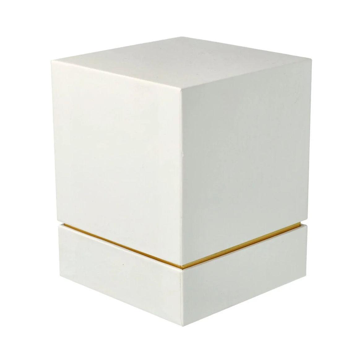 Luxe Candle Box – White w/ Gold Trim – Large