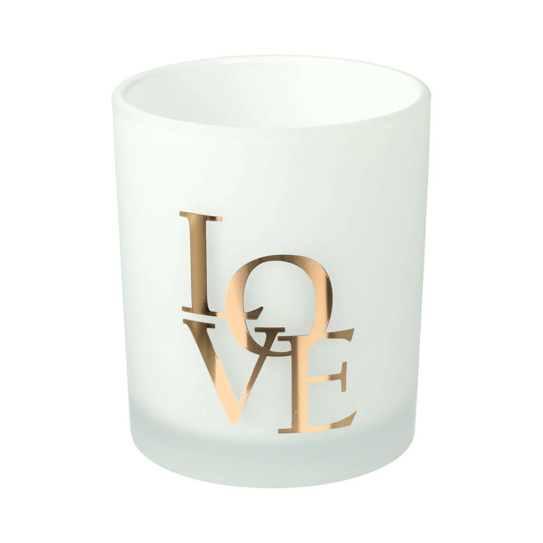 OXFR. Jar-Frosted White Rose Gold Foil "LOVE"-12 of Large