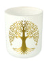 CAMB. Jar-Matte White /w Mustard Gold Tree of Life  (Made To Order)-12 of Large