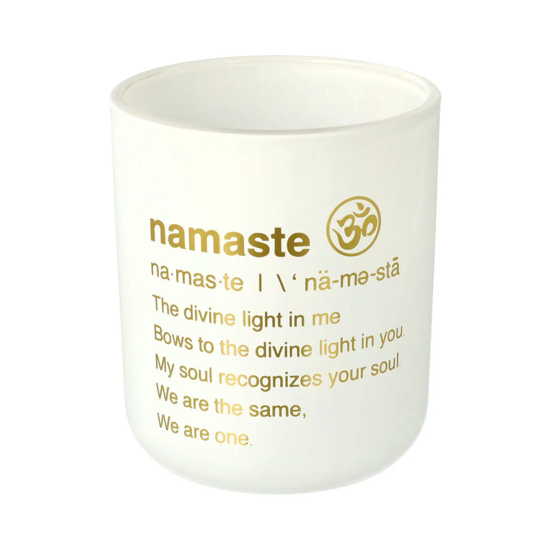 CAMB. Jar-White-Gold Namaste  (Made To Order)-12 of Large