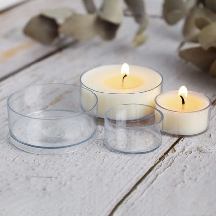 Standard Plastic Tealight Cups-Clear-100 of